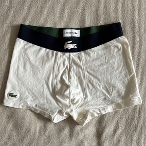 Lacoste Men's White and Green Boxer Briefs
